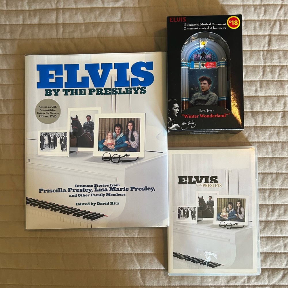 Elvis by the Presleys Book, DVD and Singing Ornament Collection